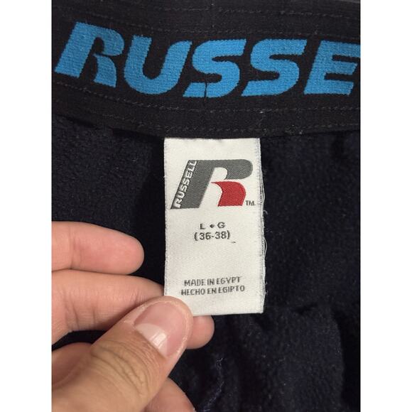 Russell Blue Tech Fleece Baggy Wide Leg Sweatpants Jogging Pants - Men’s Large - Picture 4 of 10